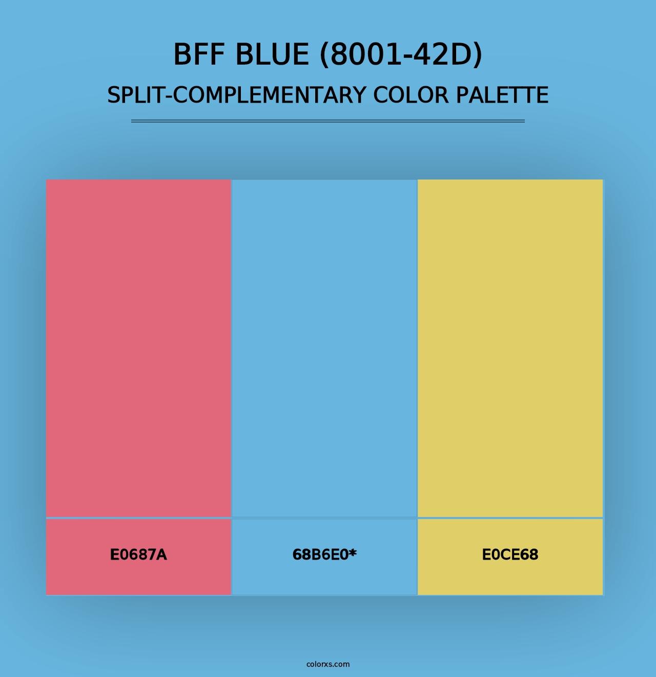 BFF Blue (8001-42D) - Split-Complementary Color Palette