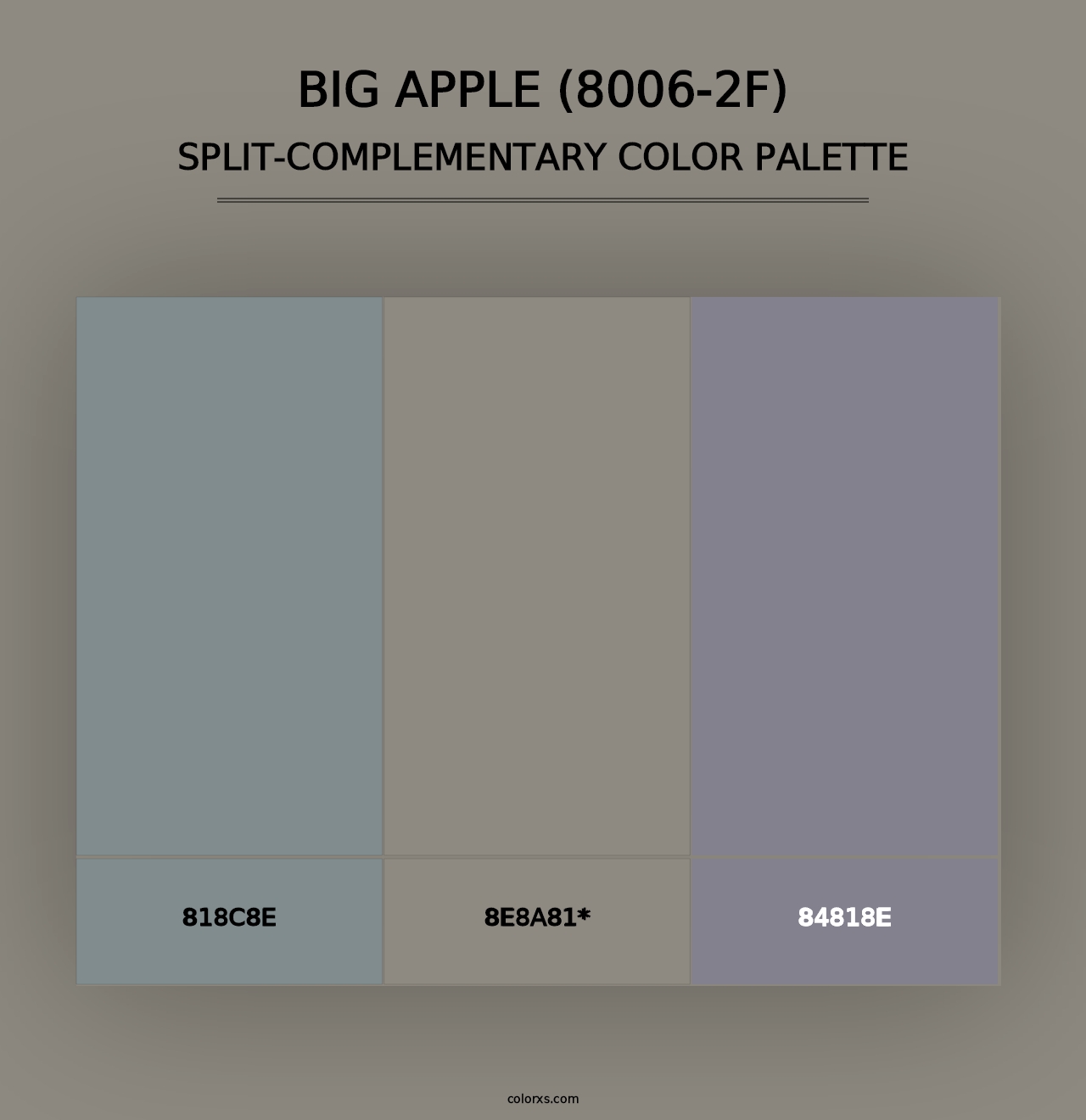 Big Apple (8006-2F) - Split-Complementary Color Palette