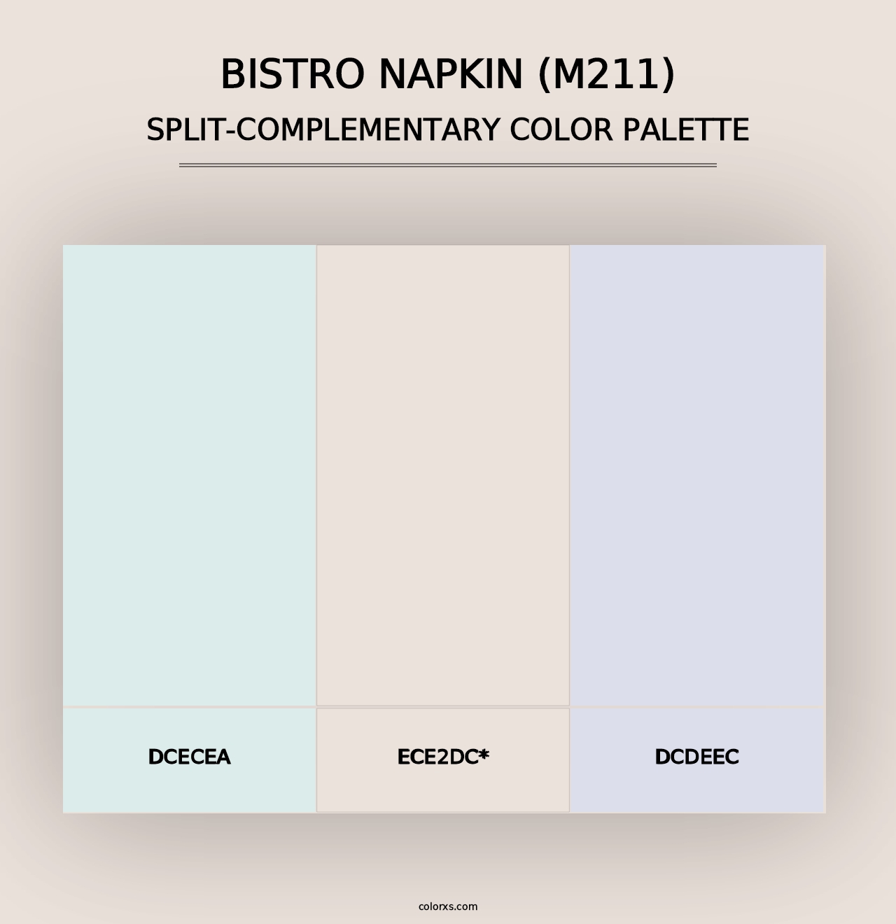 Bistro Napkin (M211) - Split-Complementary Color Palette