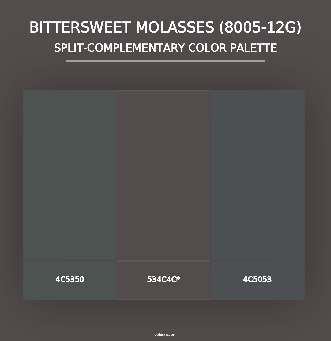 Bittersweet Molasses (8005-12G) - Split-Complementary Color Palette