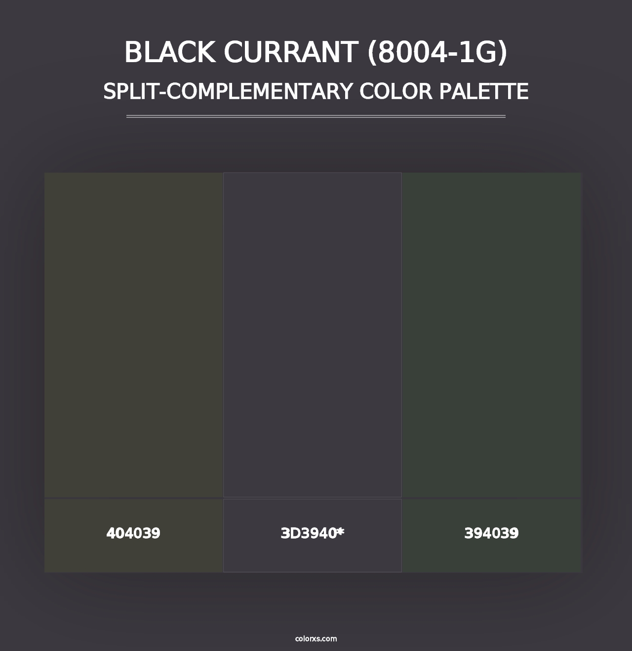 Black Currant (8004-1G) - Split-Complementary Color Palette