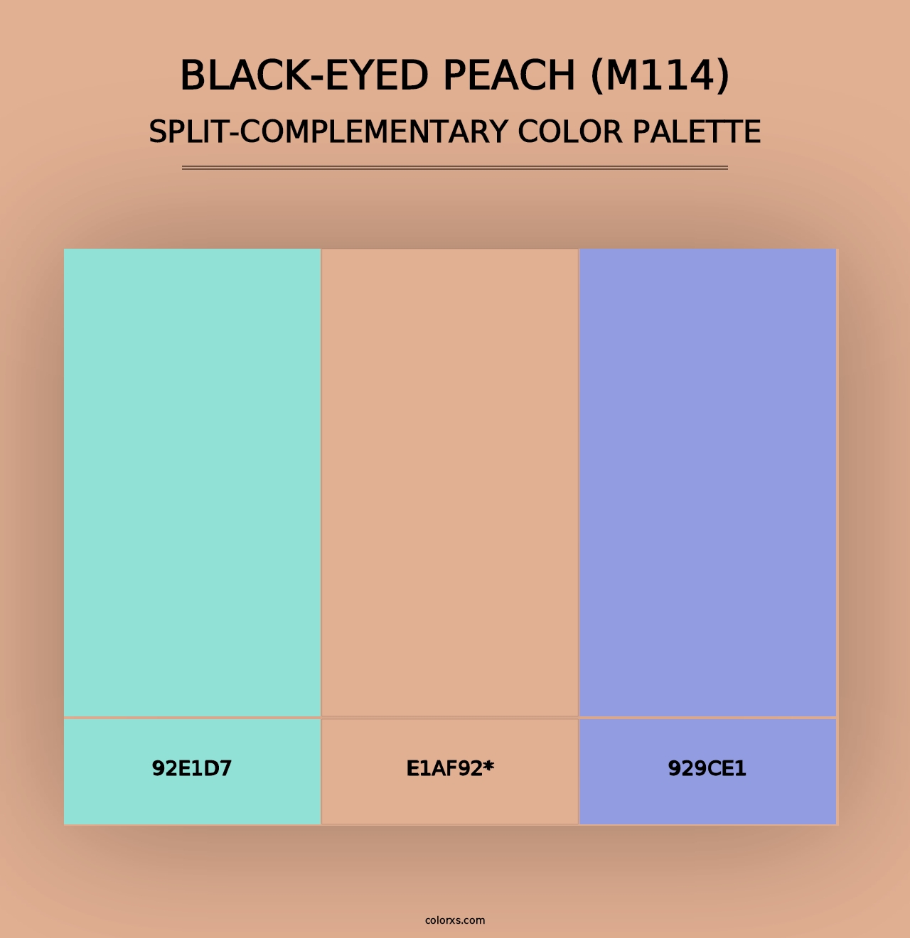 Black-Eyed Peach (M114) - Split-Complementary Color Palette