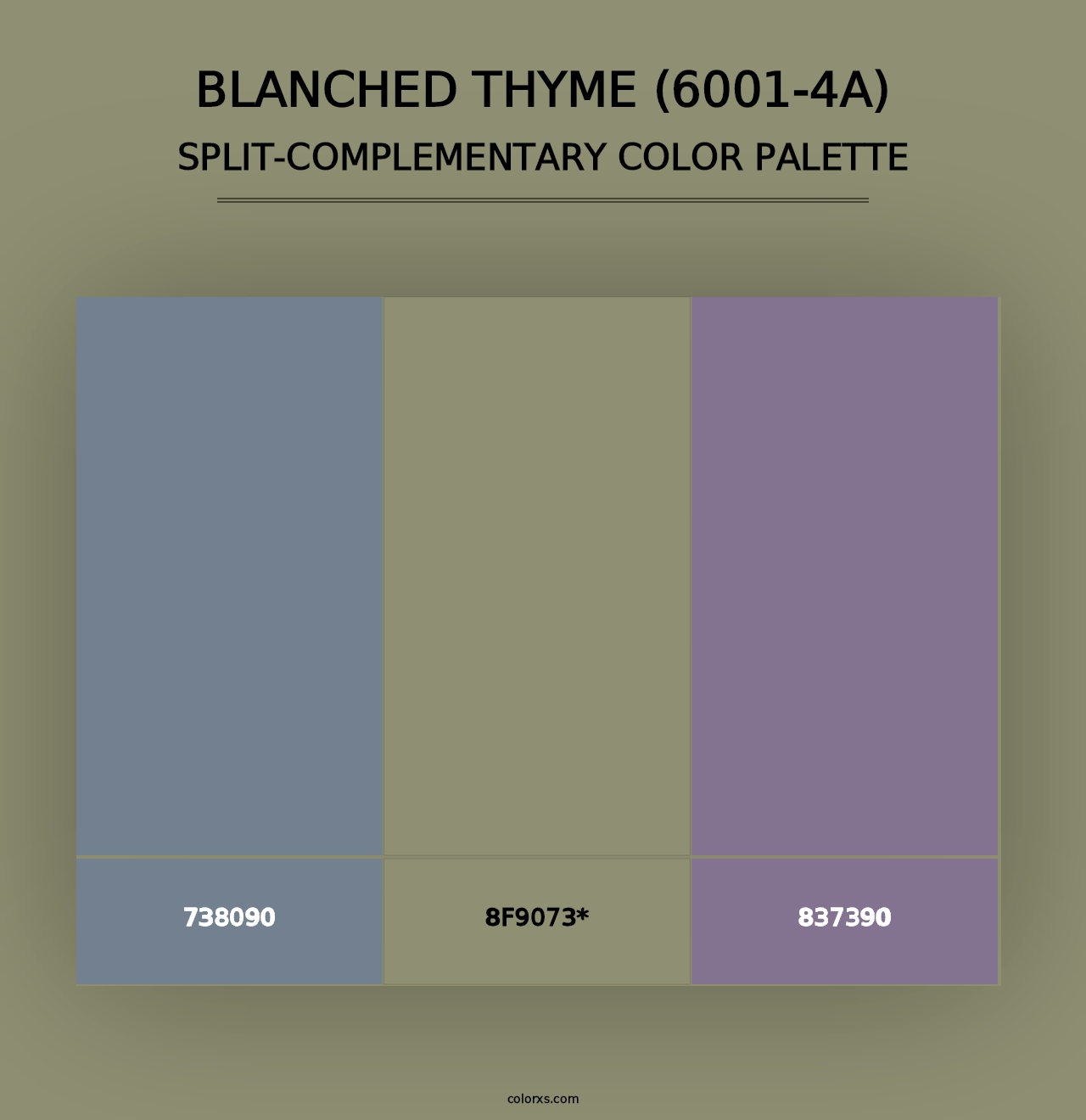 Blanched Thyme (6001-4A) - Split-Complementary Color Palette