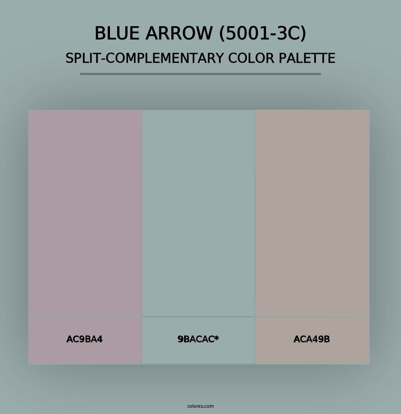 Blue Arrow (5001-3C) - Split-Complementary Color Palette