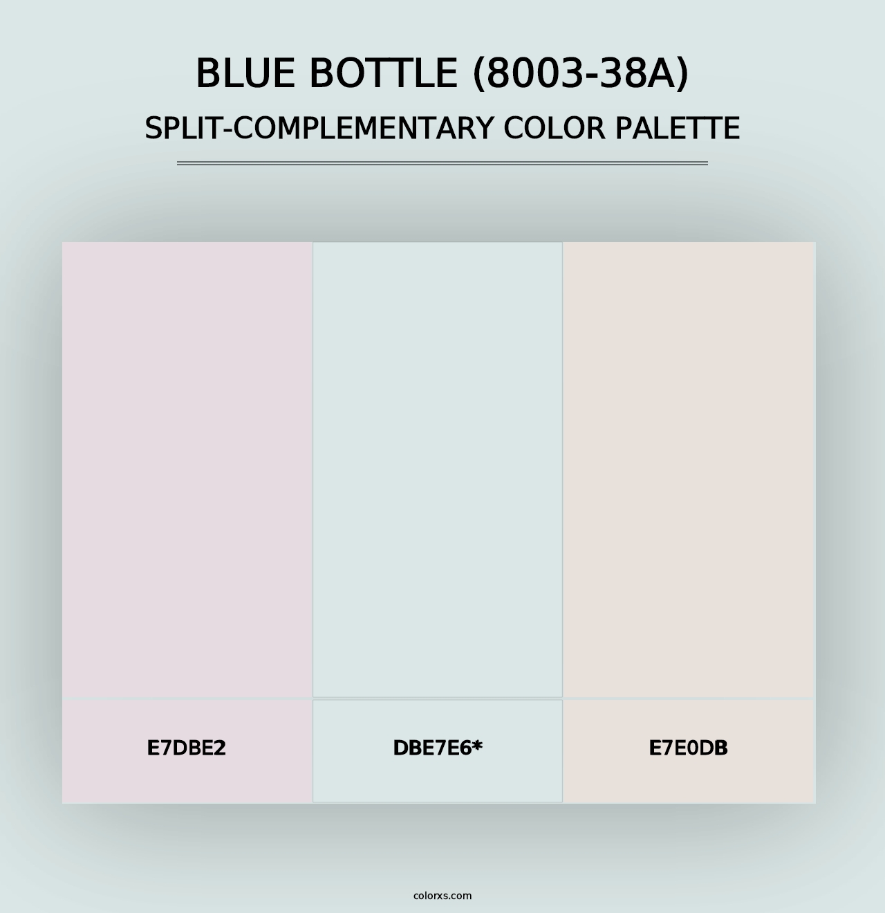 Blue Bottle (8003-38A) - Split-Complementary Color Palette