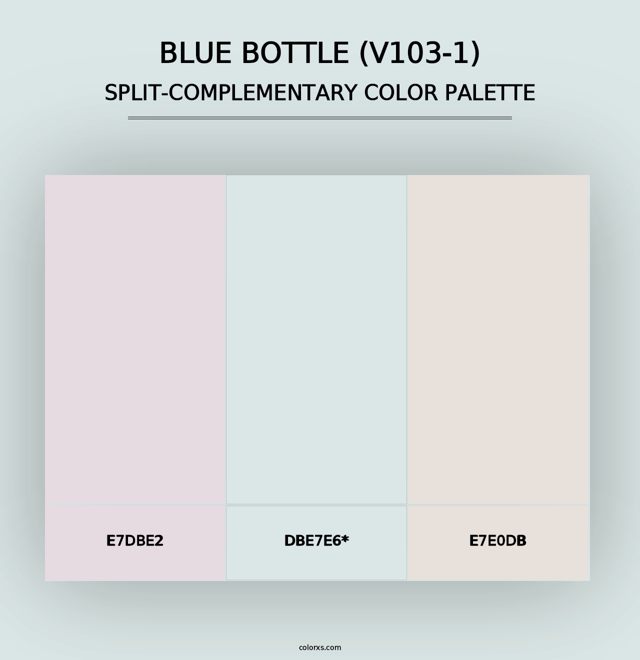 Blue Bottle (V103-1) - Split-Complementary Color Palette