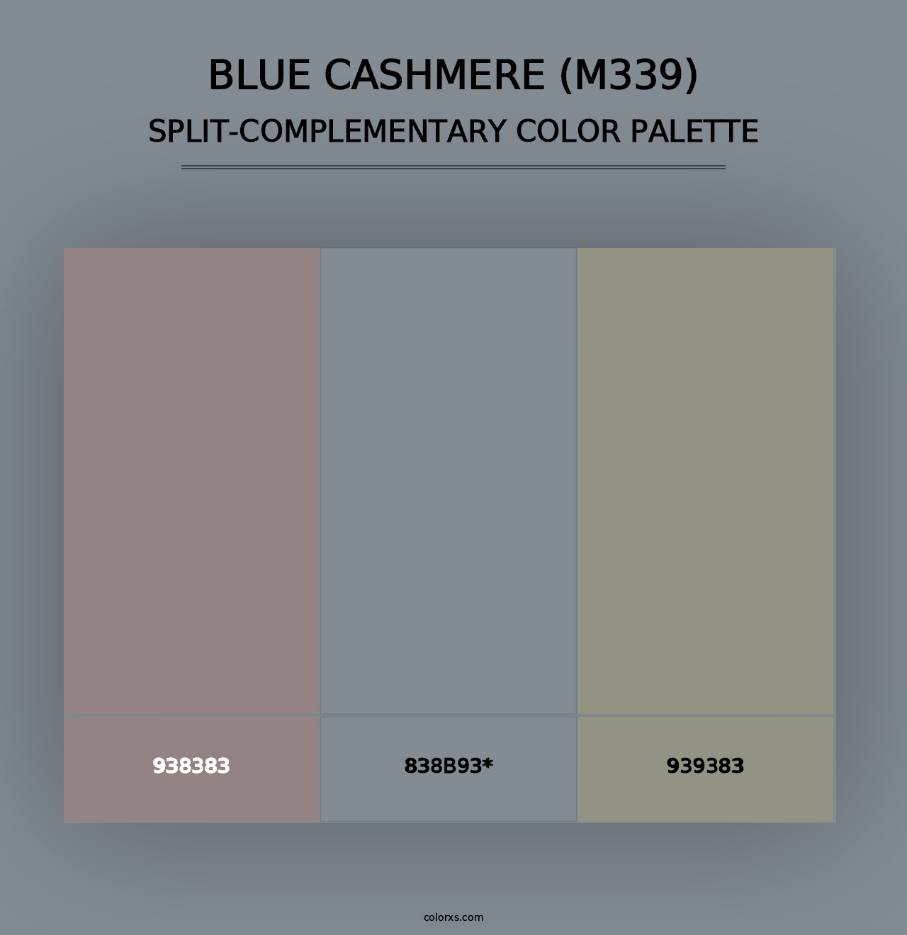 Blue Cashmere (M339) - Split-Complementary Color Palette