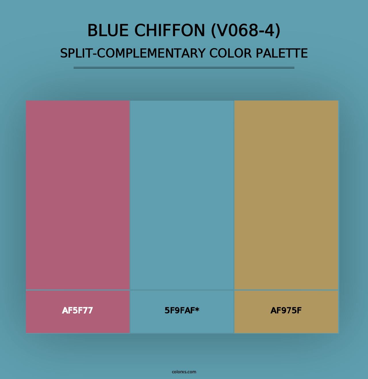 Blue Chiffon (V068-4) - Split-Complementary Color Palette