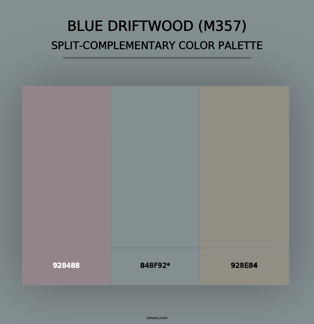 Blue Driftwood (M357) - Split-Complementary Color Palette