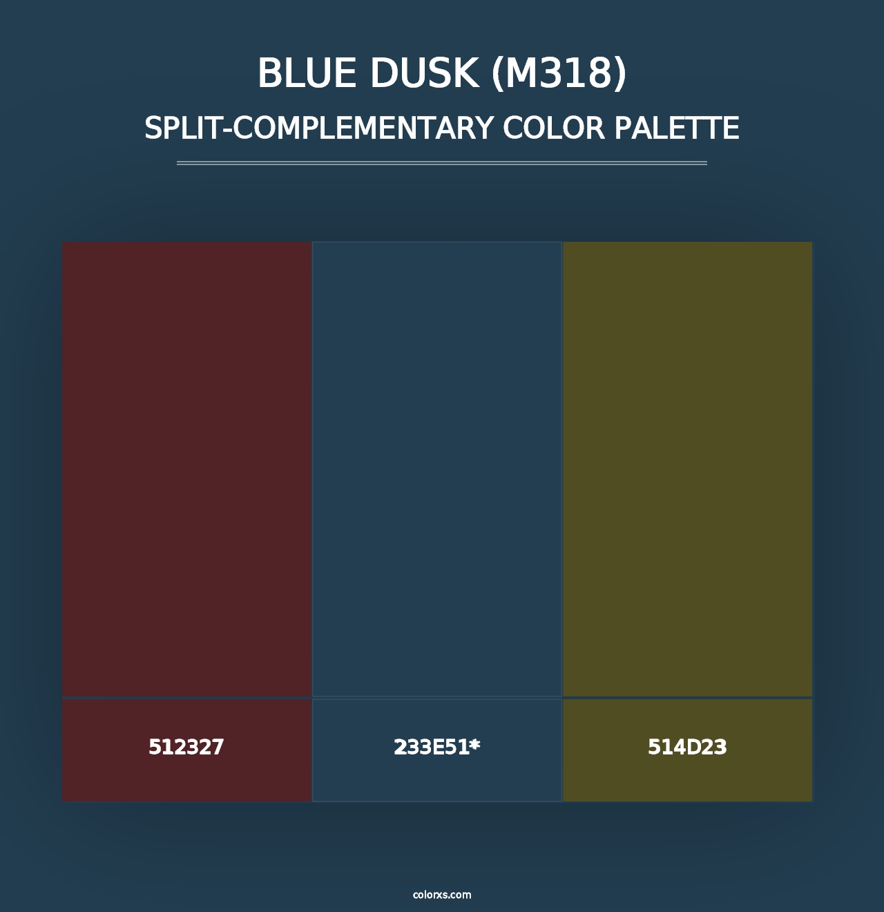 Blue Dusk (M318) - Split-Complementary Color Palette