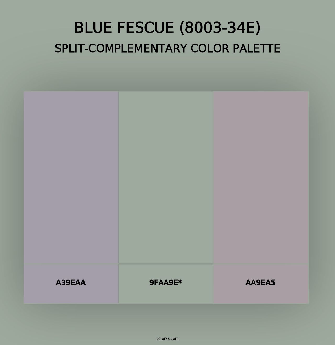 Blue Fescue (8003-34E) - Split-Complementary Color Palette