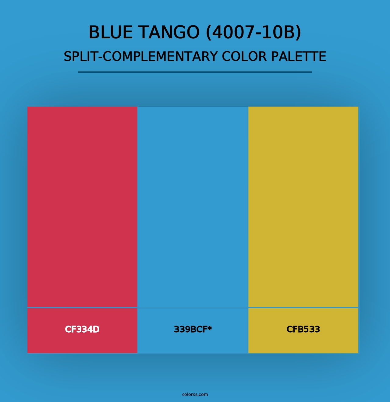 Blue Tango (4007-10B) - Split-Complementary Color Palette