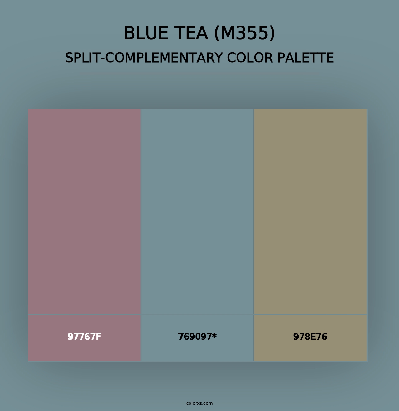 Blue Tea (M355) - Split-Complementary Color Palette