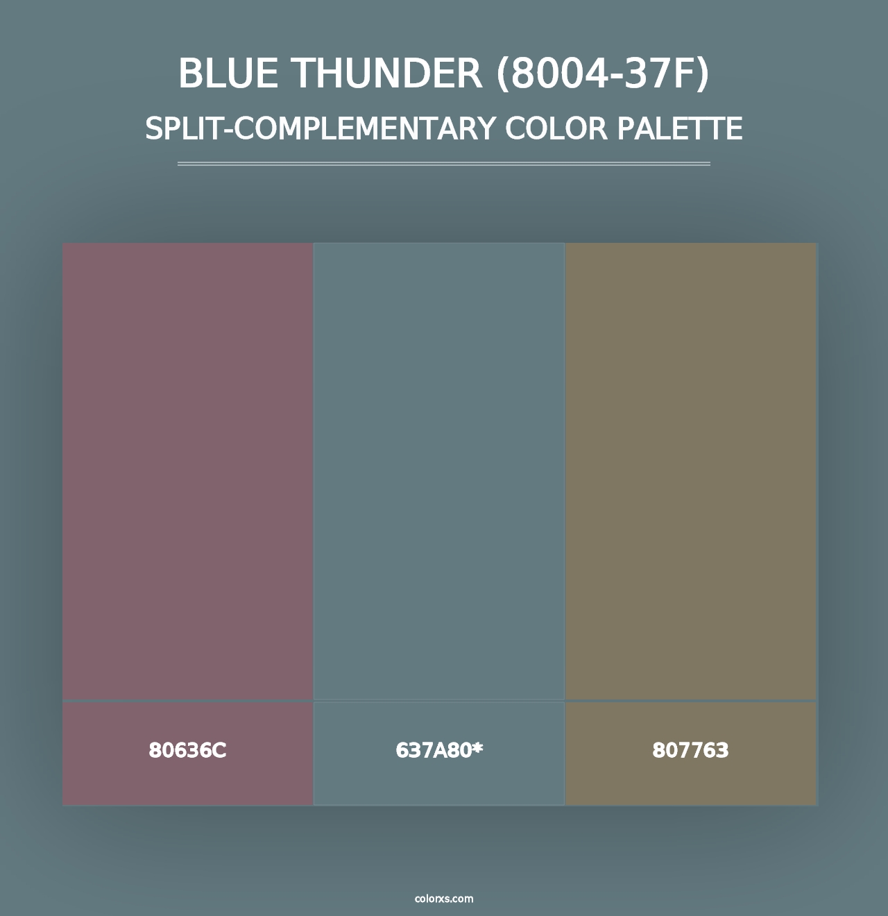 Blue Thunder (8004-37F) - Split-Complementary Color Palette