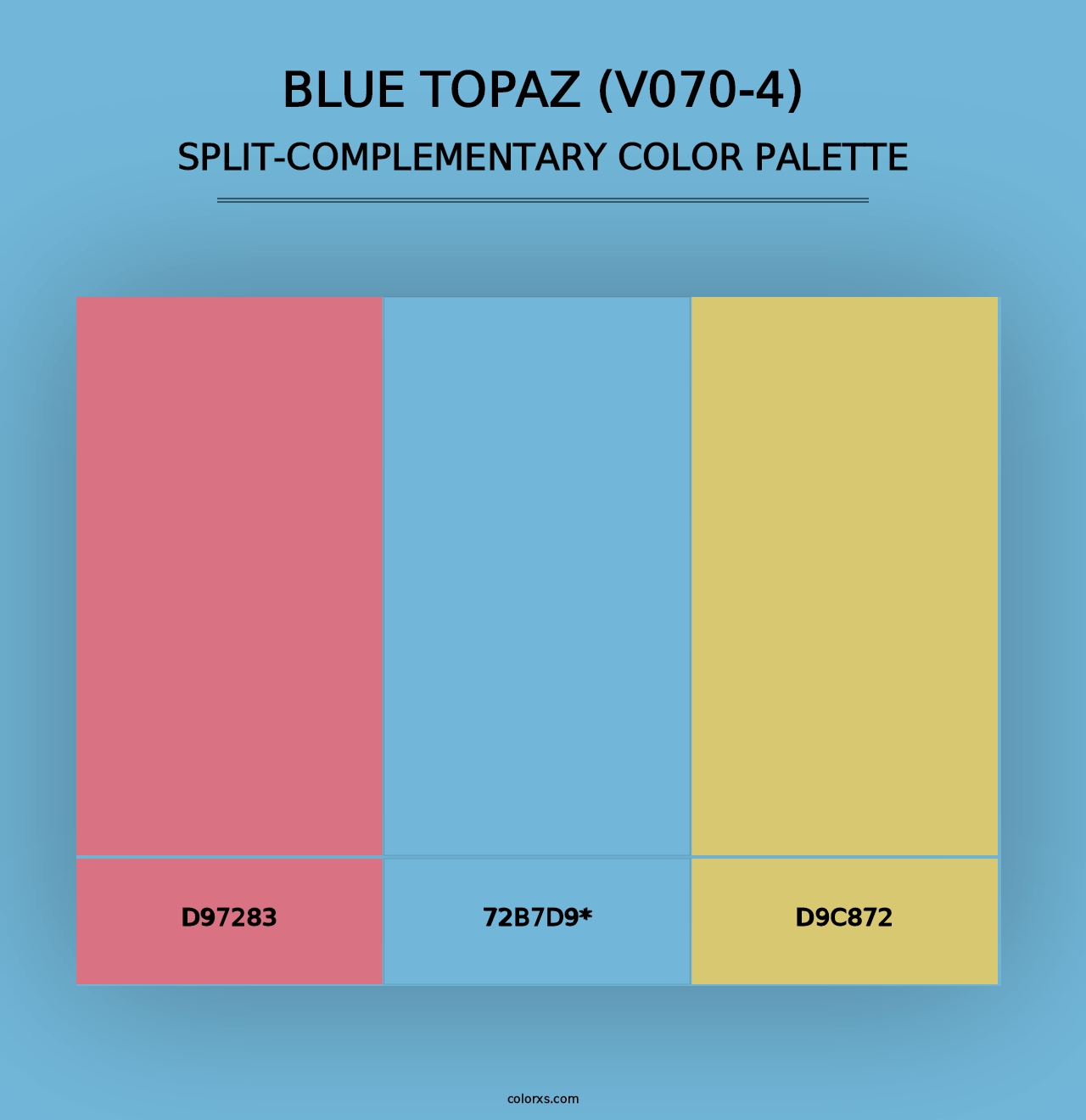 Blue Topaz (V070-4) - Split-Complementary Color Palette