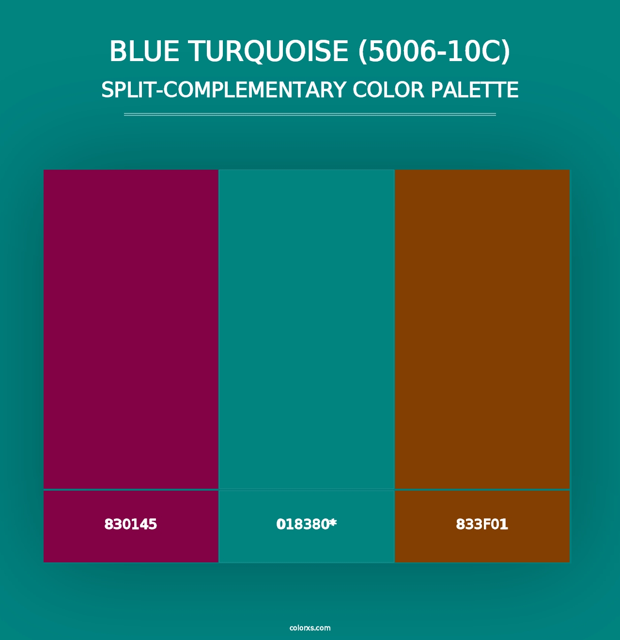 Blue Turquoise (5006-10C) - Split-Complementary Color Palette