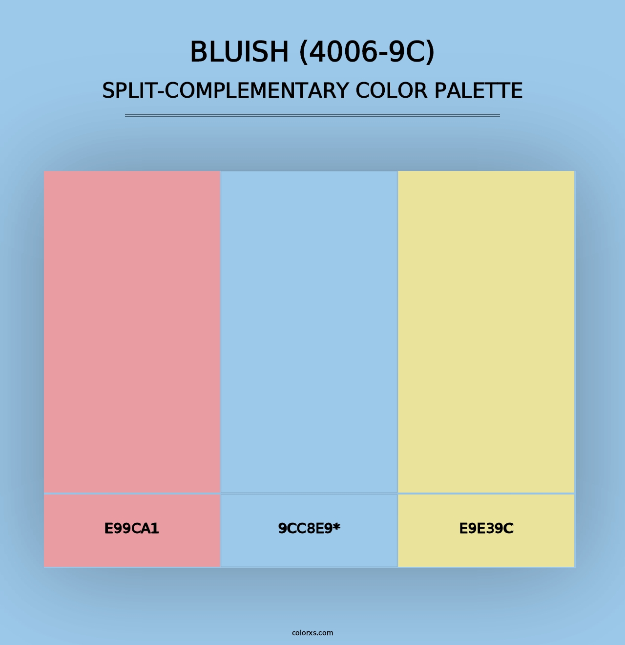 Bluish (4006-9C) - Split-Complementary Color Palette