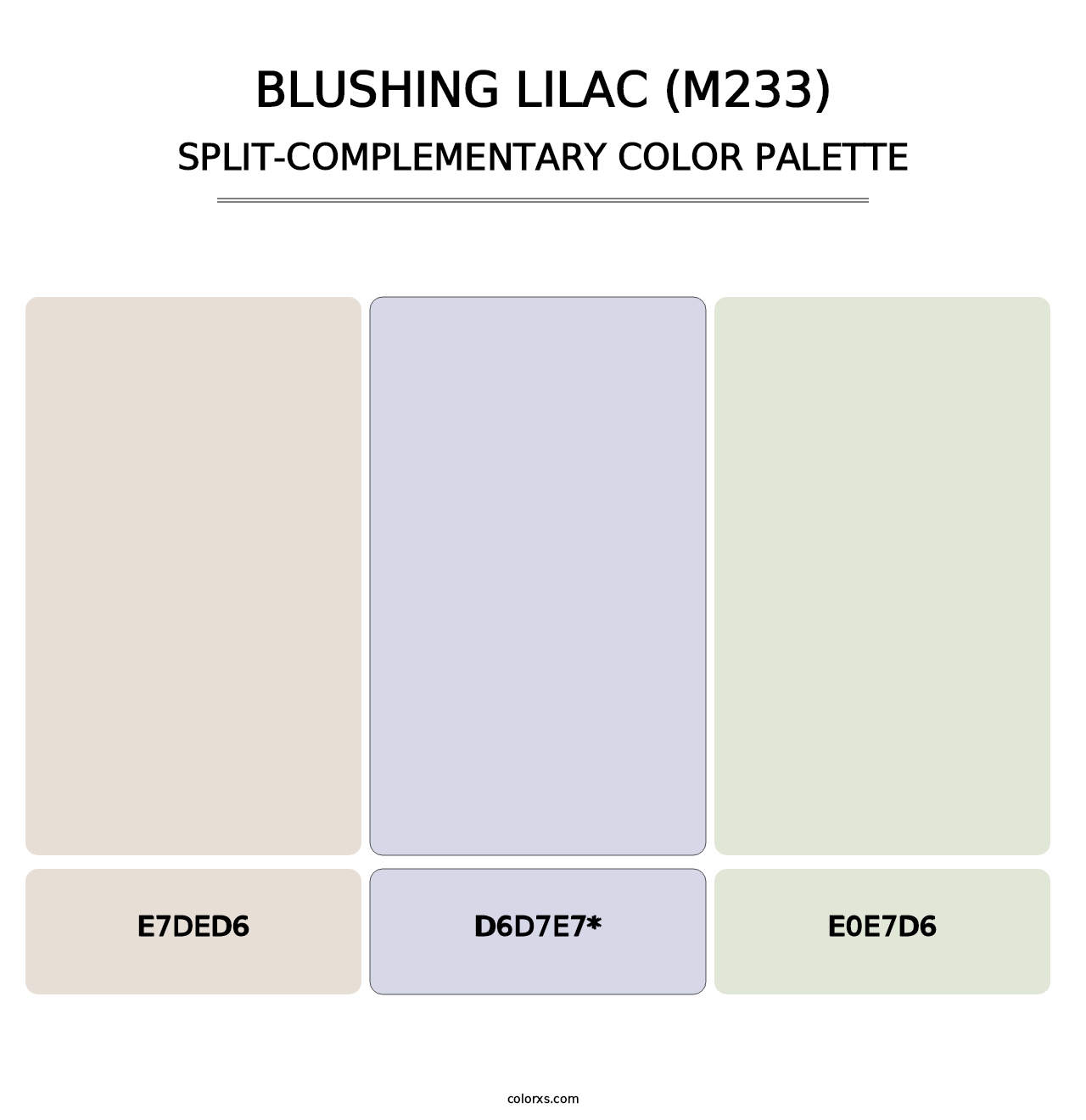 Blushing Lilac (M233) - Split-Complementary Color Palette