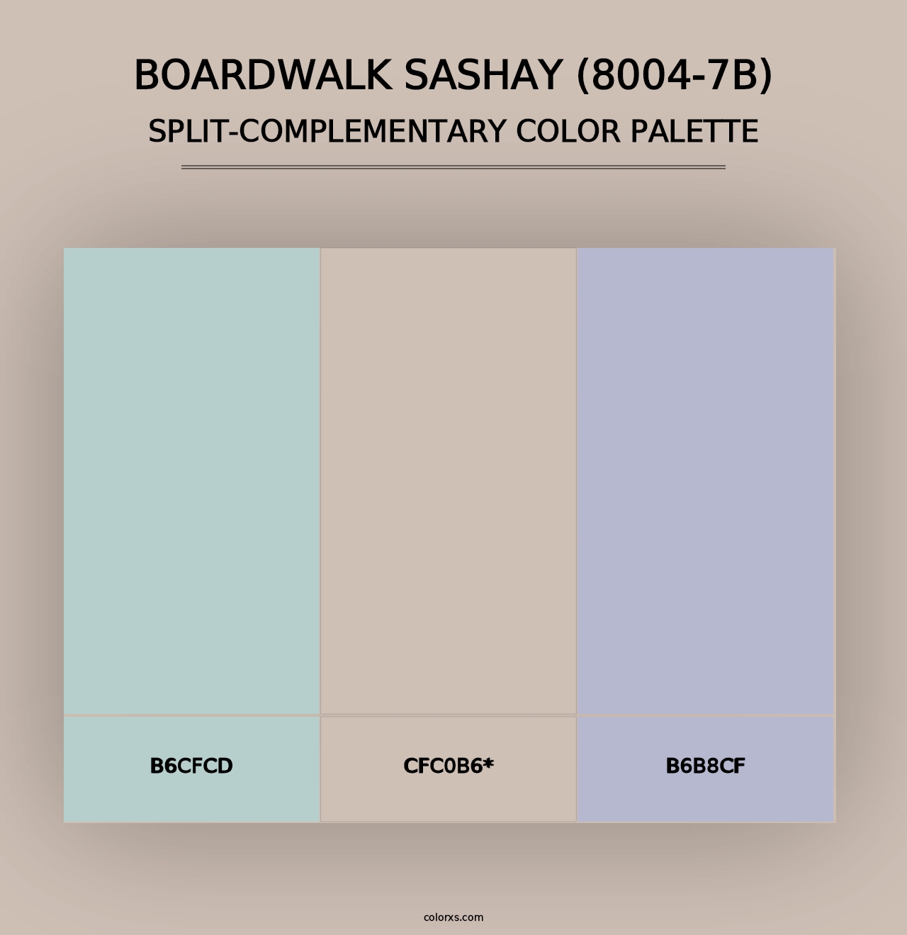 Boardwalk Sashay (8004-7B) - Split-Complementary Color Palette