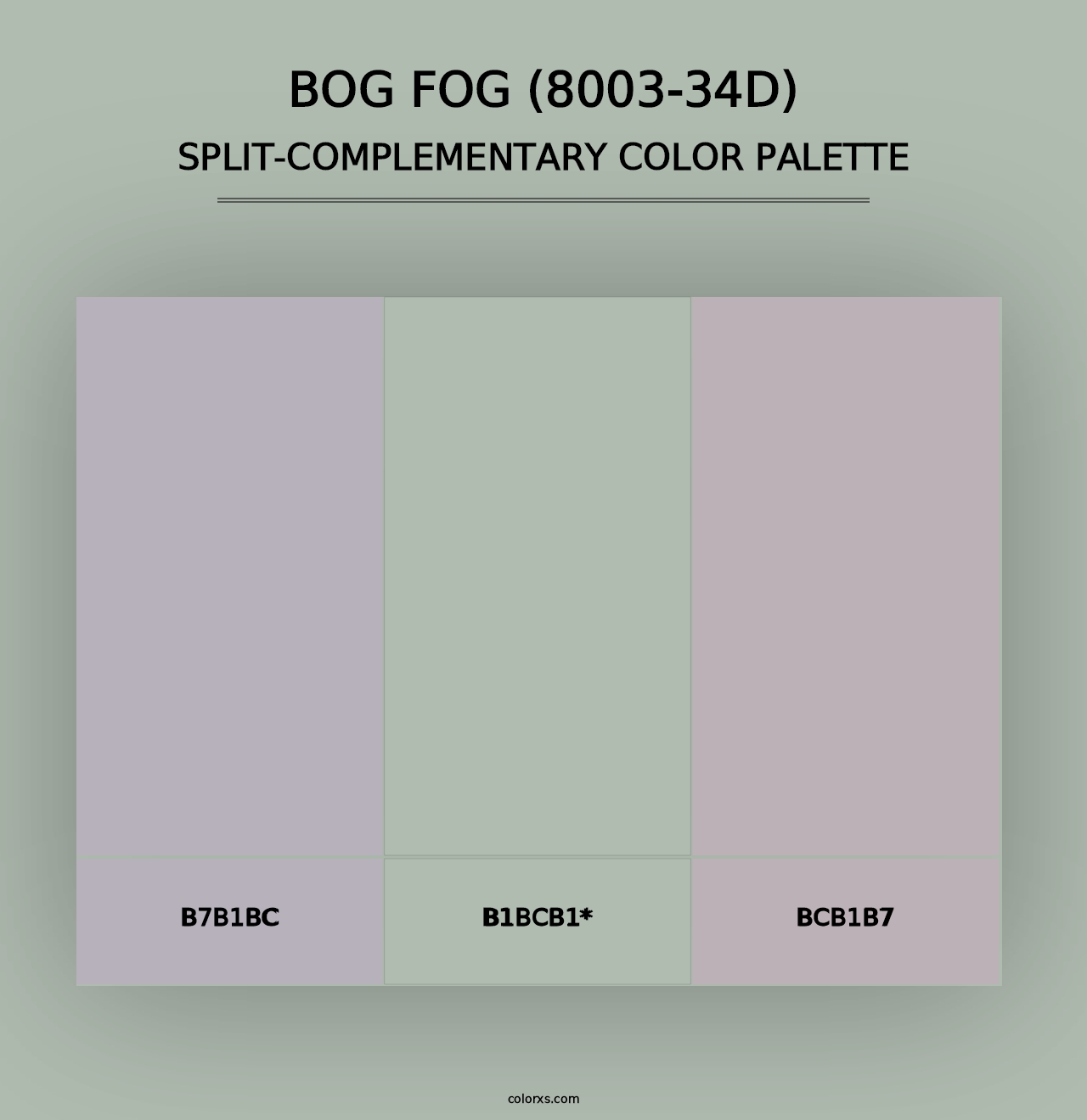 Bog Fog (8003-34D) - Split-Complementary Color Palette