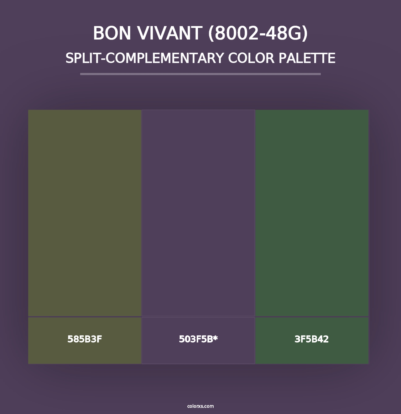 Bon Vivant (8002-48G) - Split-Complementary Color Palette