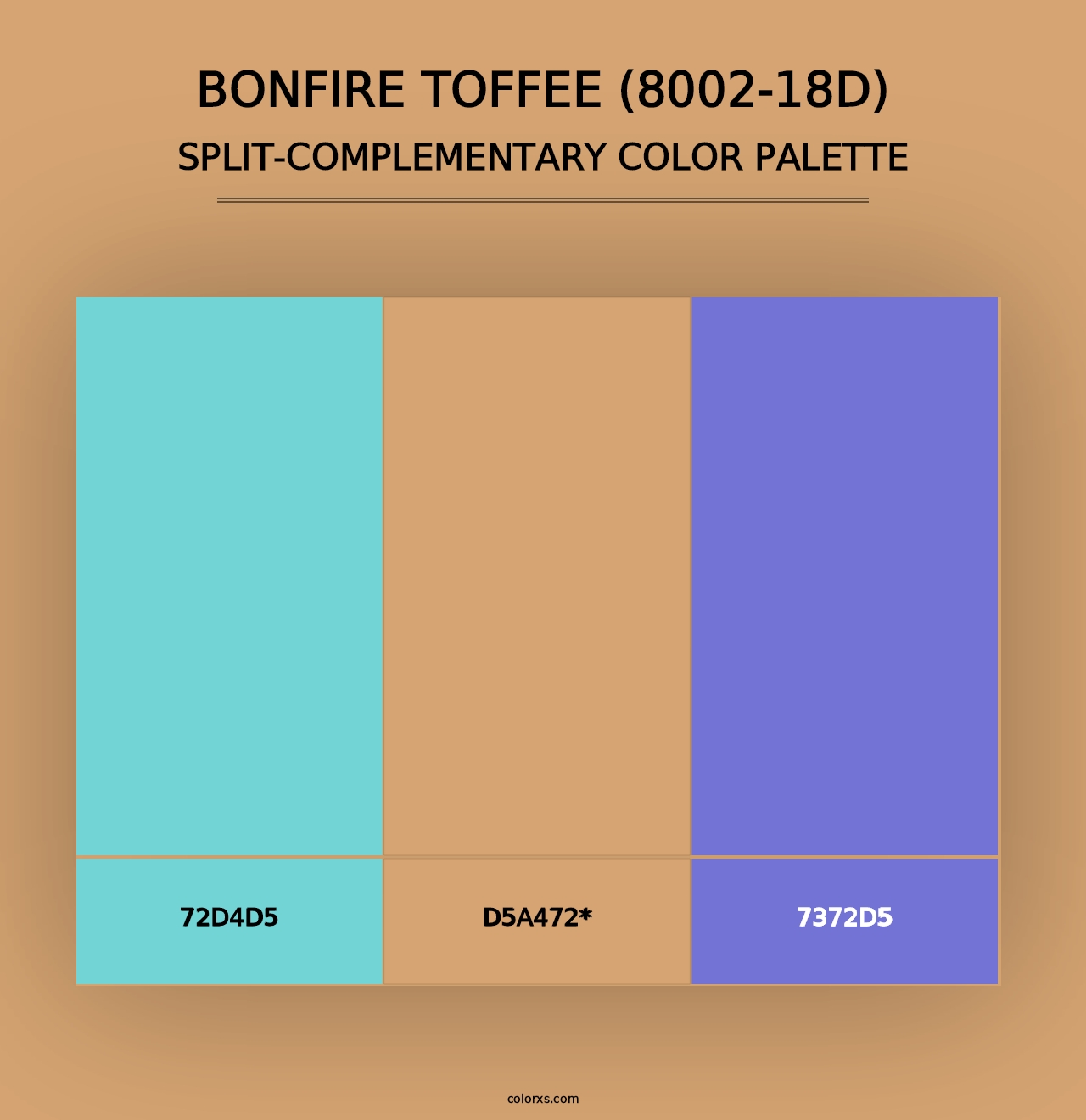 Bonfire Toffee (8002-18D) - Split-Complementary Color Palette