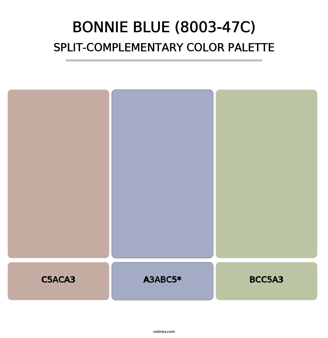 Bonnie Blue (8003-47C) - Split-Complementary Color Palette