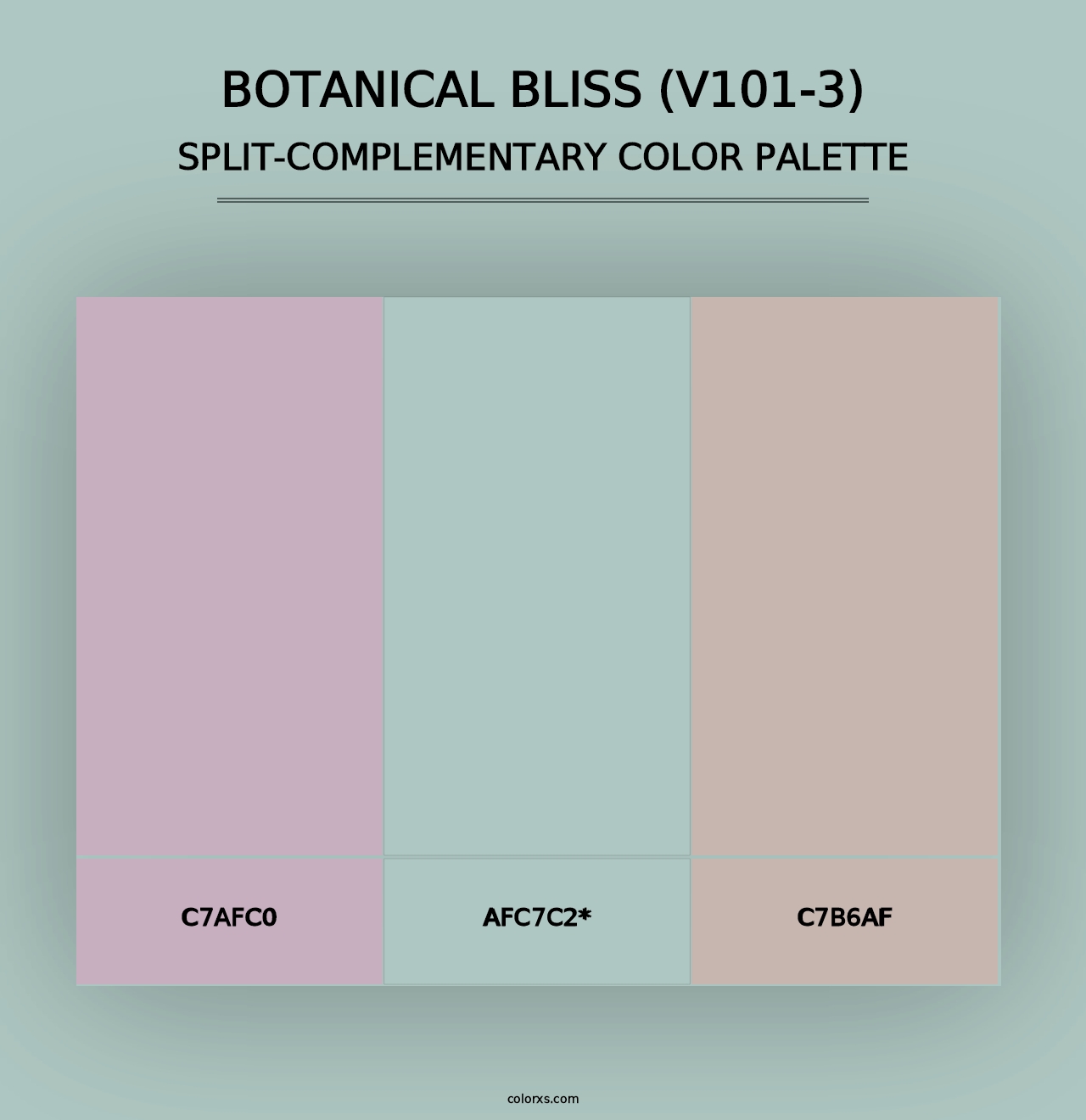 Botanical Bliss (V101-3) - Split-Complementary Color Palette