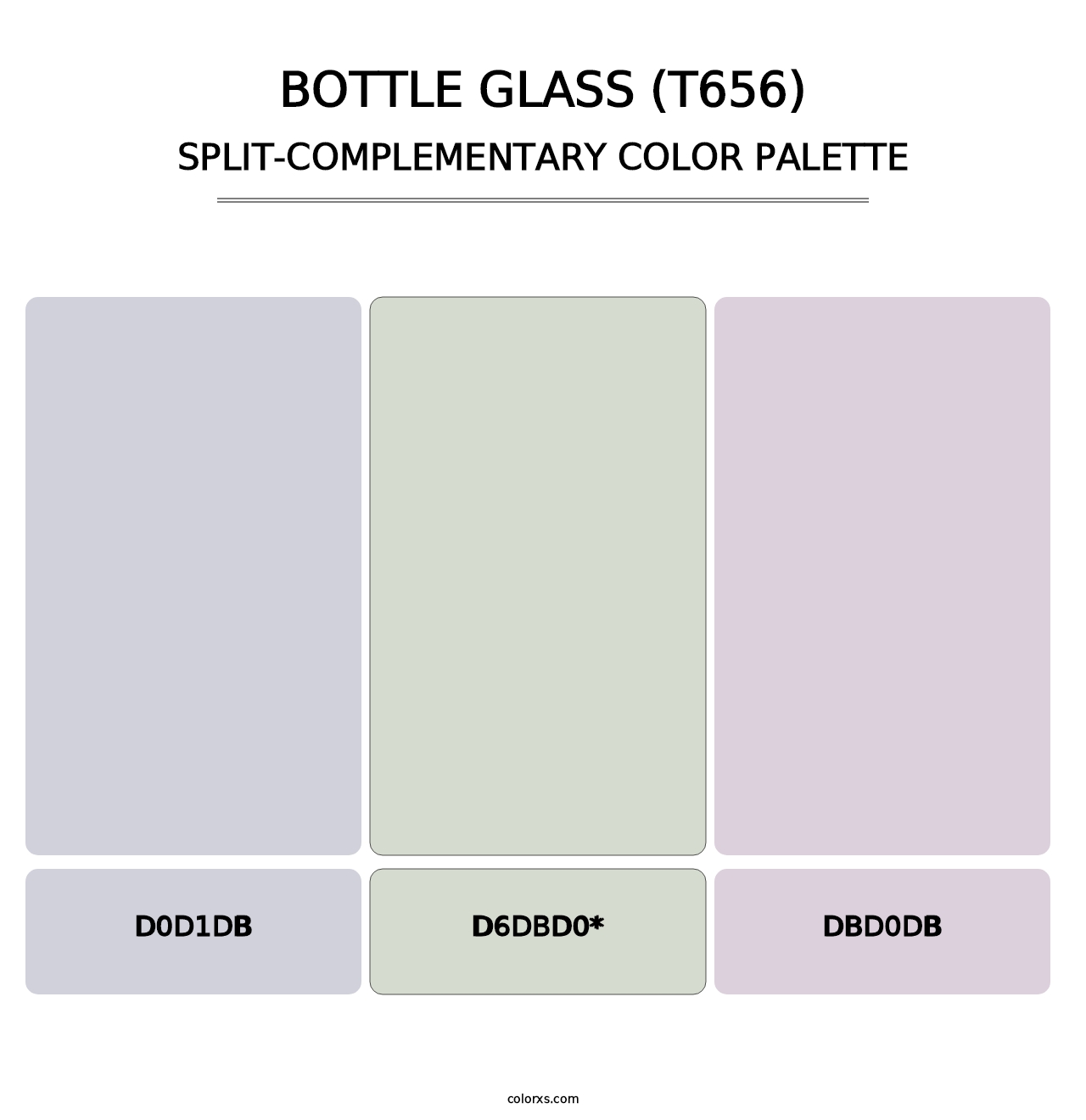 Bottle Glass (T656) - Split-Complementary Color Palette