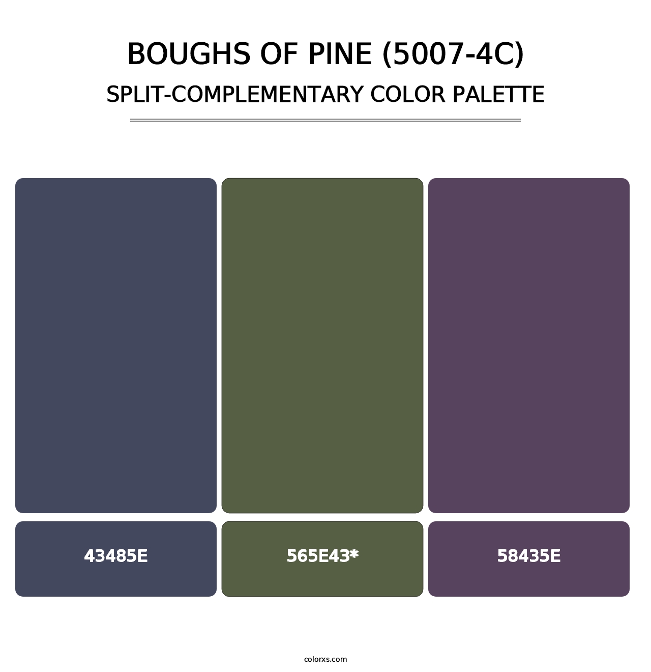 Boughs of Pine (5007-4C) - Split-Complementary Color Palette