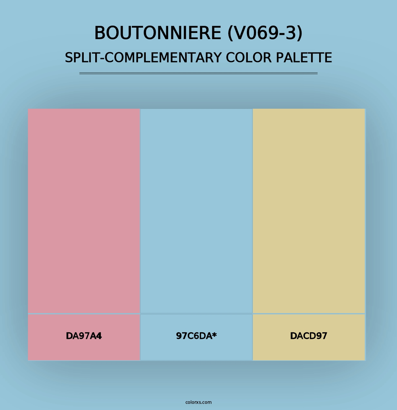 Boutonniere (V069-3) - Split-Complementary Color Palette