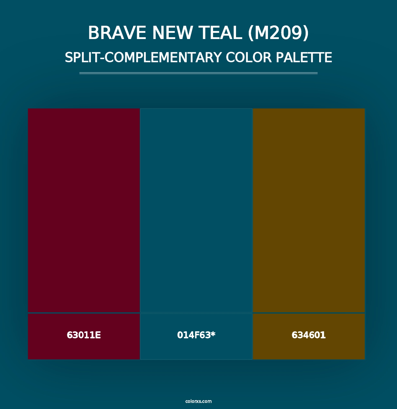 Brave New Teal (M209) - Split-Complementary Color Palette