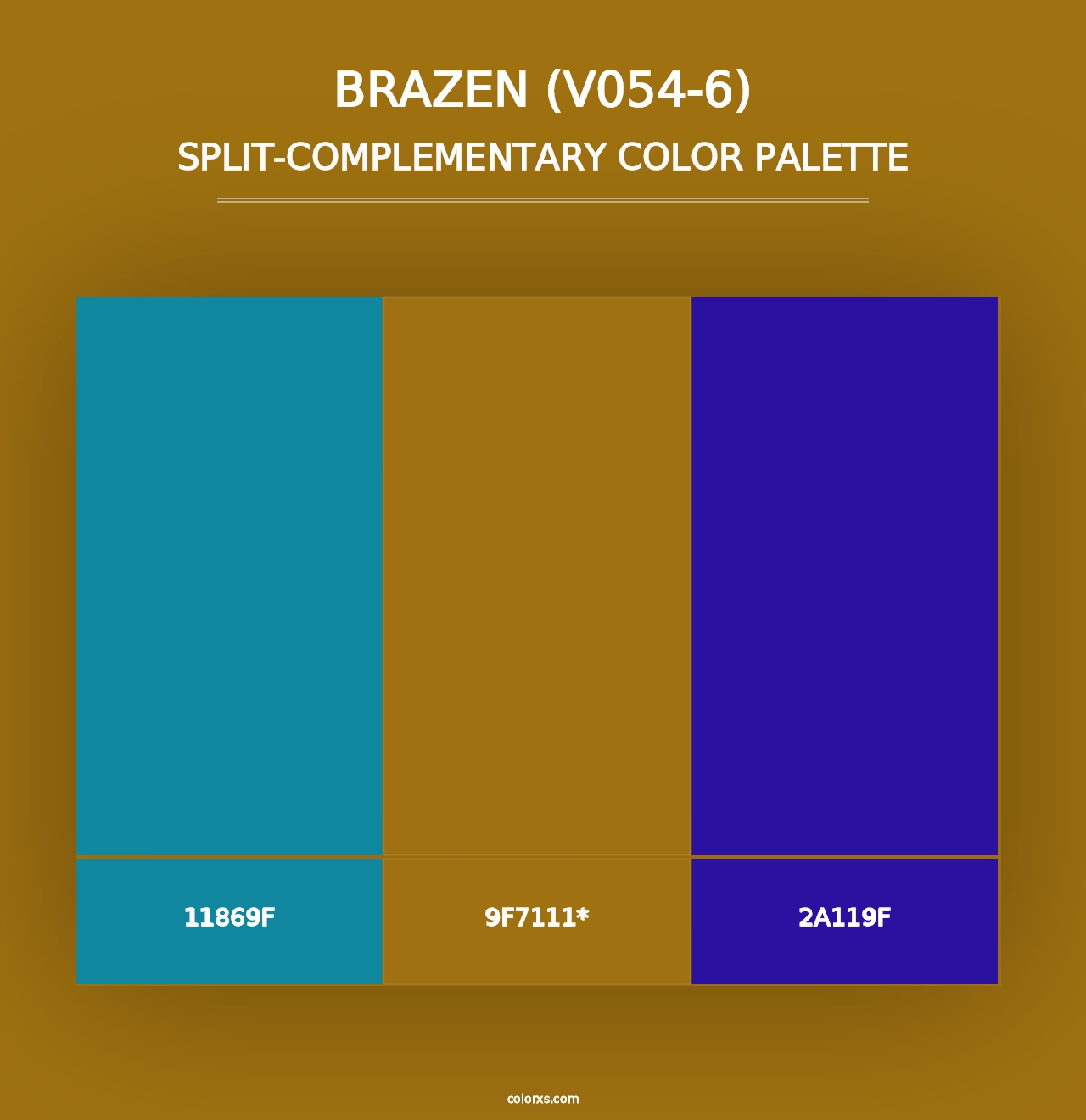 Brazen (V054-6) - Split-Complementary Color Palette