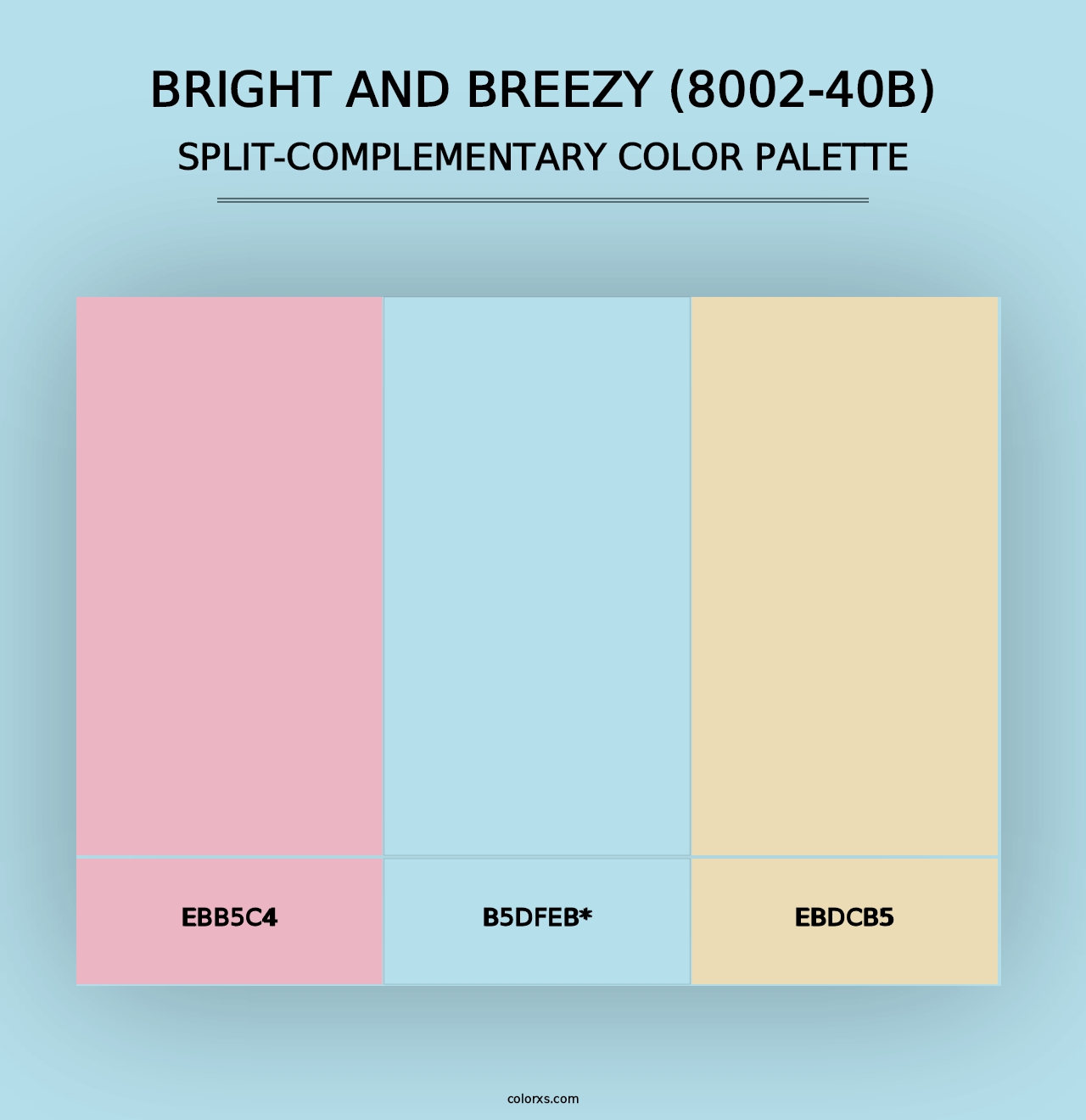 Bright and Breezy (8002-40B) - Split-Complementary Color Palette