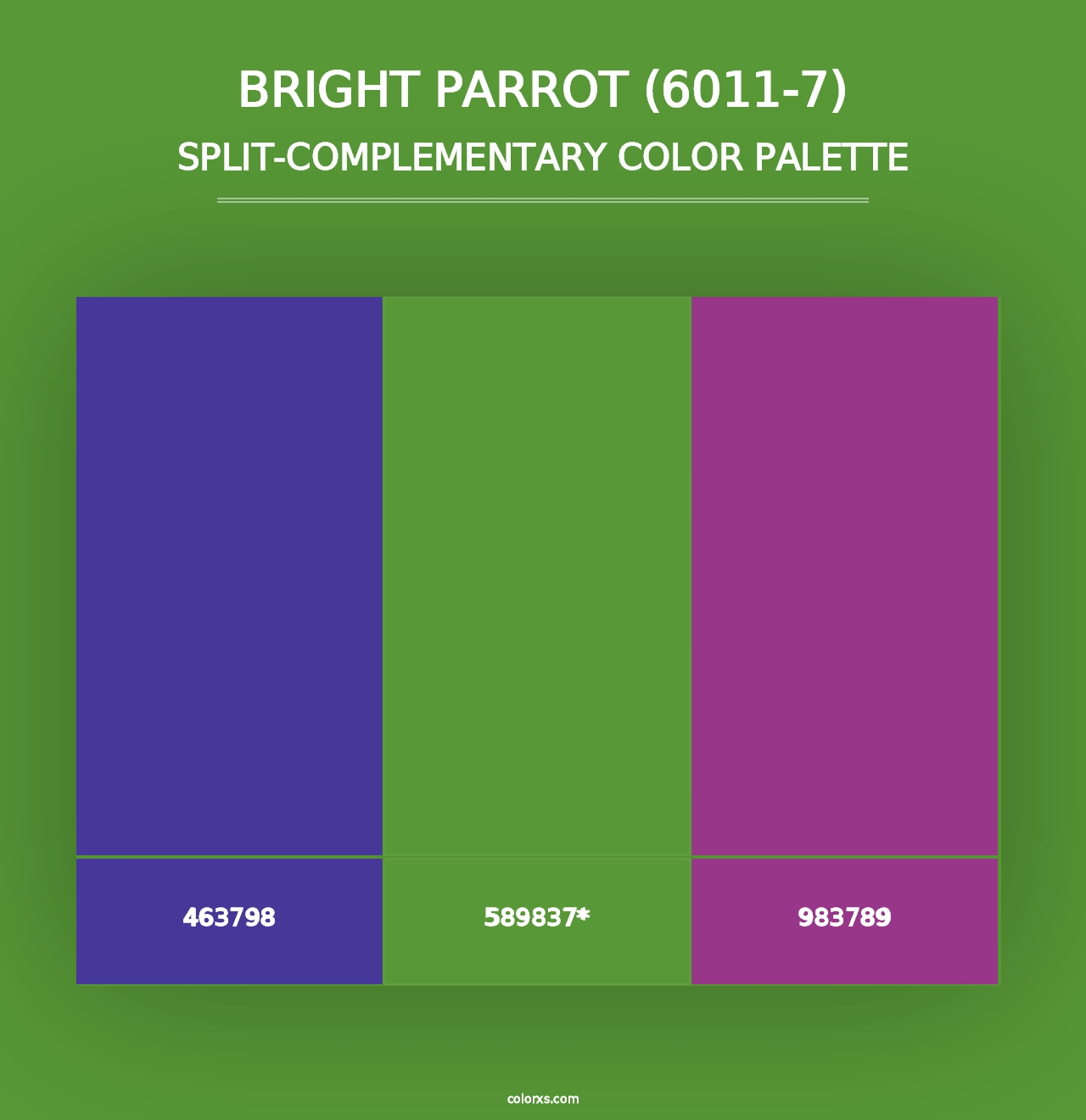 Bright Parrot (6011-7) - Split-Complementary Color Palette