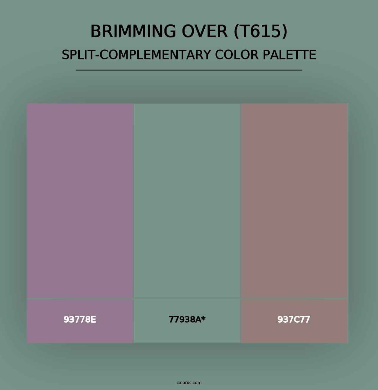 Brimming Over (T615) - Split-Complementary Color Palette