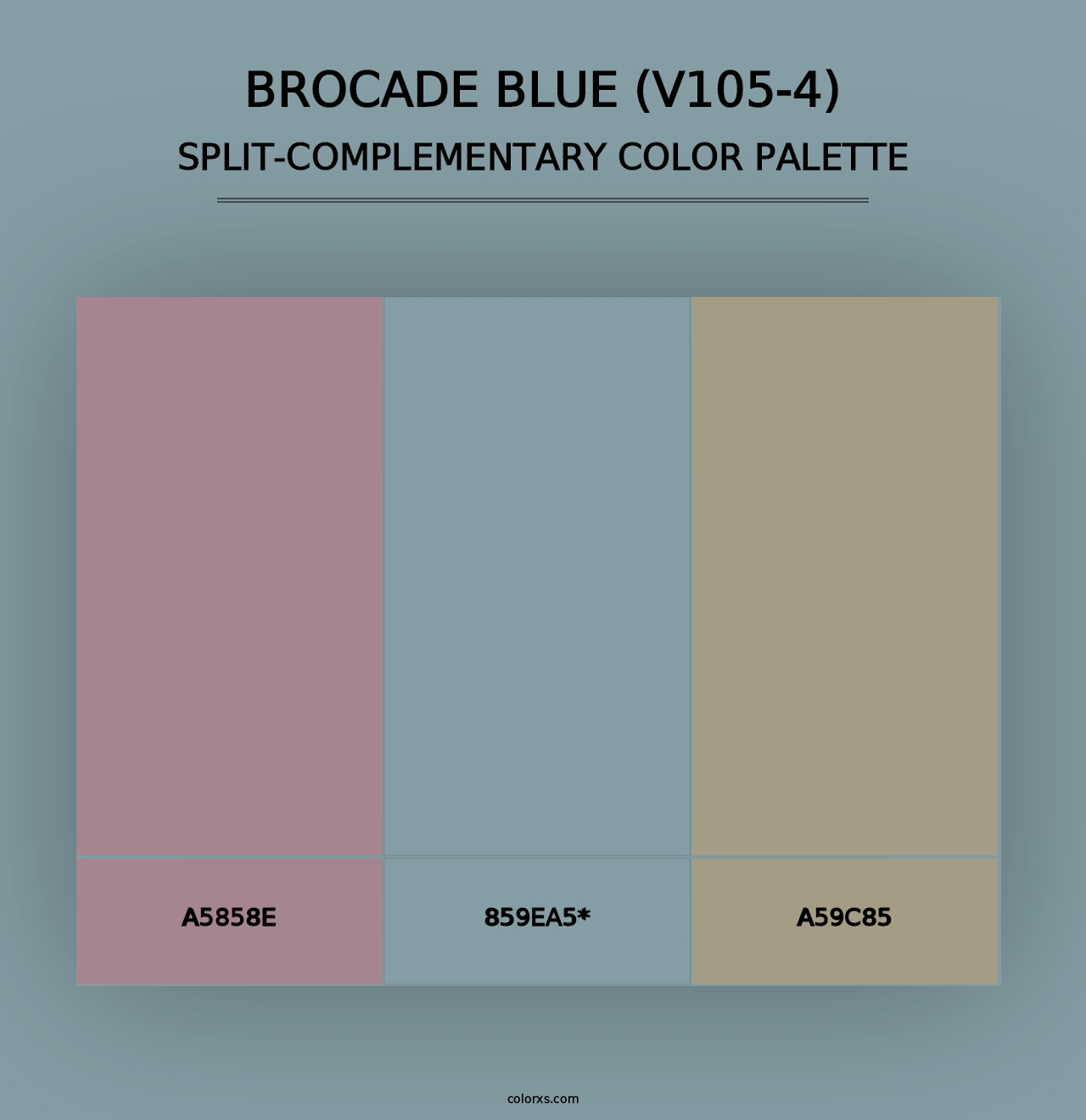 Brocade Blue (V105-4) - Split-Complementary Color Palette