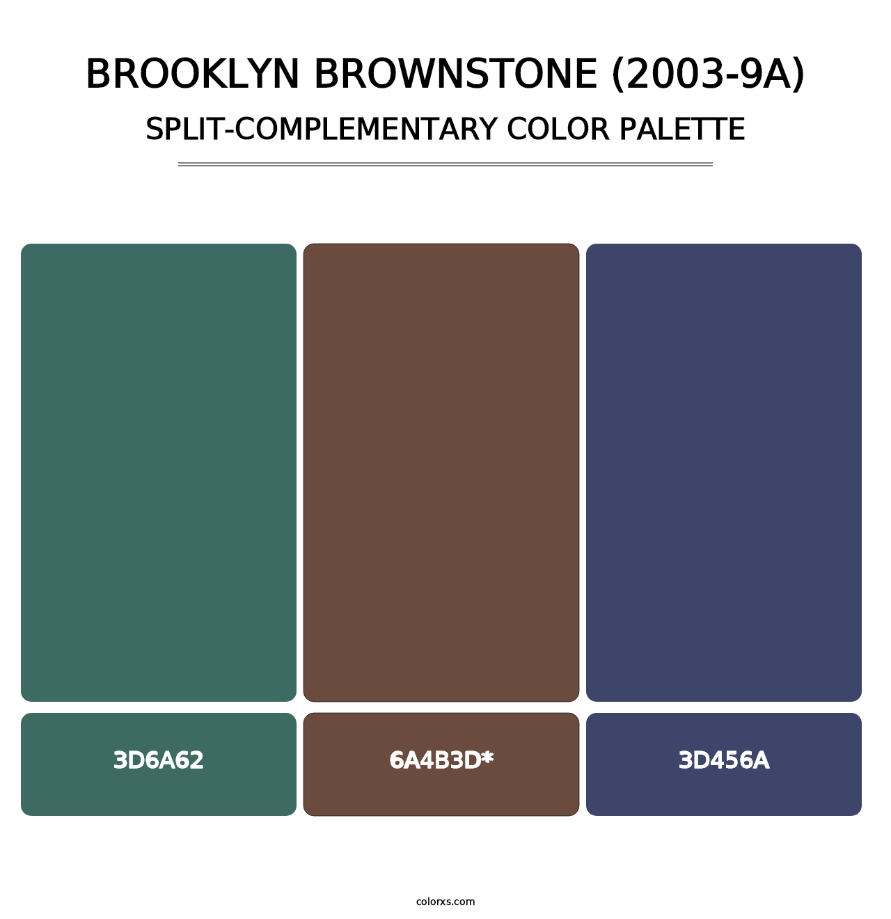 Brooklyn Brownstone (2003-9A) - Split-Complementary Color Palette