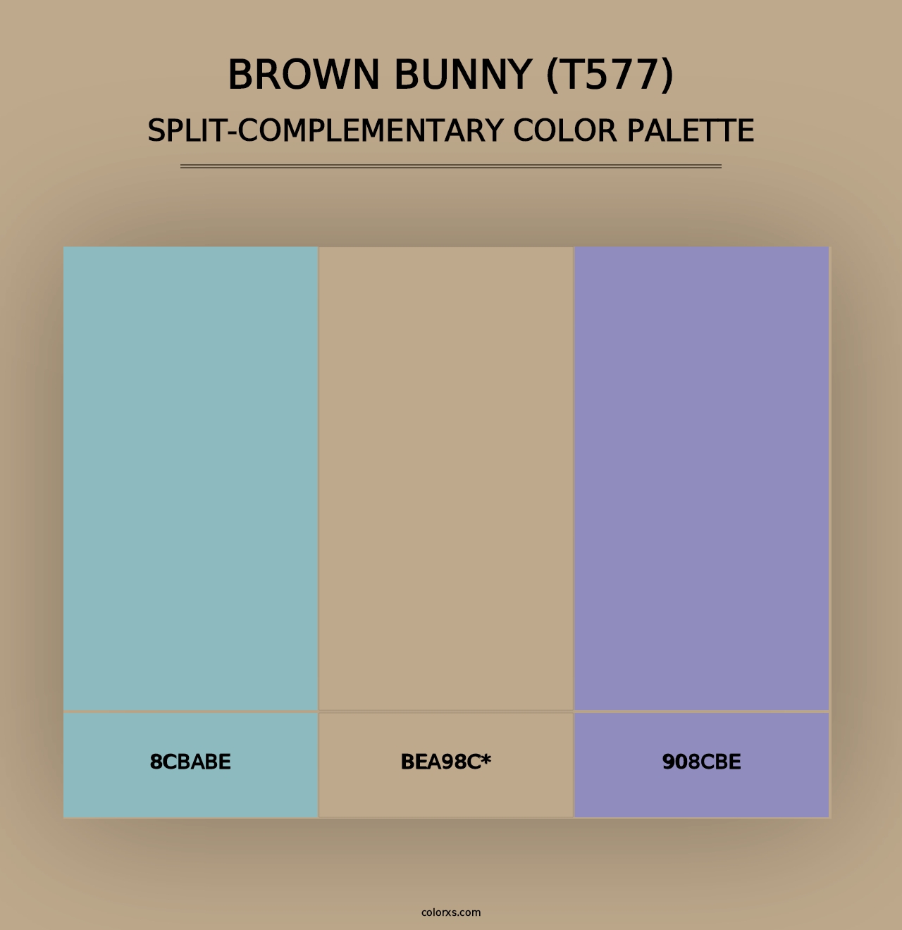 Brown Bunny (T577) - Split-Complementary Color Palette