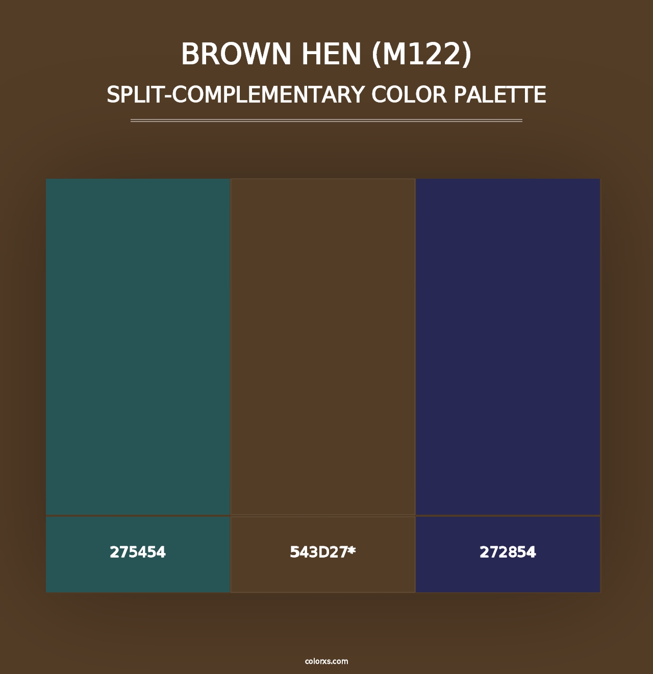 Brown Hen (M122) - Split-Complementary Color Palette