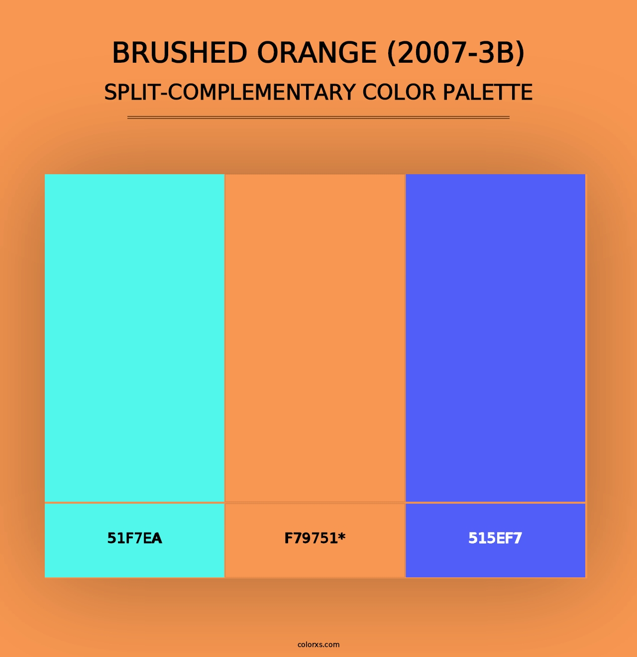 Brushed Orange (2007-3B) - Split-Complementary Color Palette