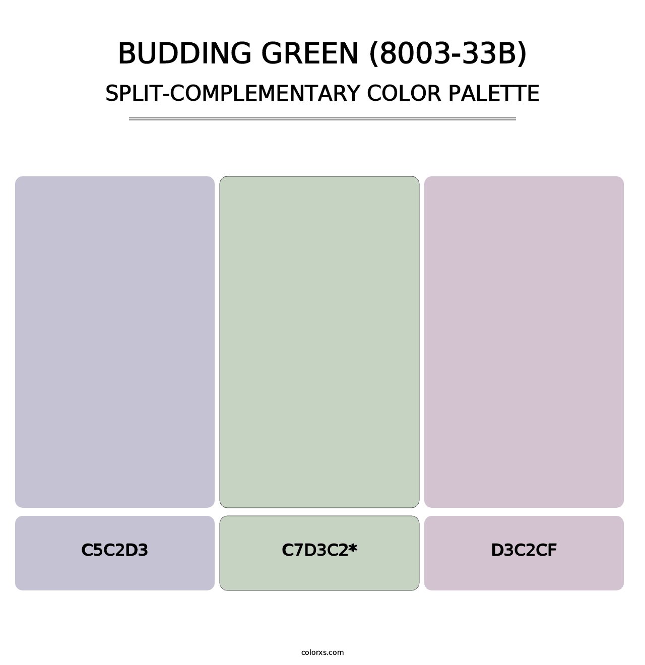 Budding Green (8003-33B) - Split-Complementary Color Palette