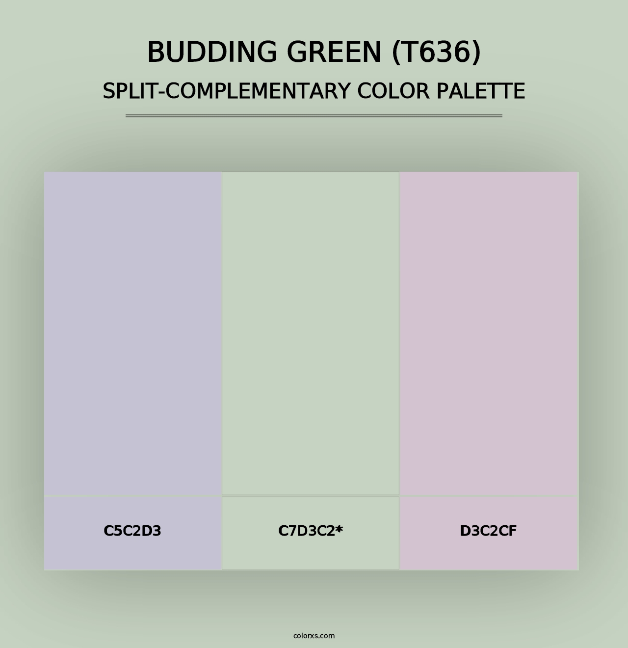 Budding Green (T636) - Split-Complementary Color Palette