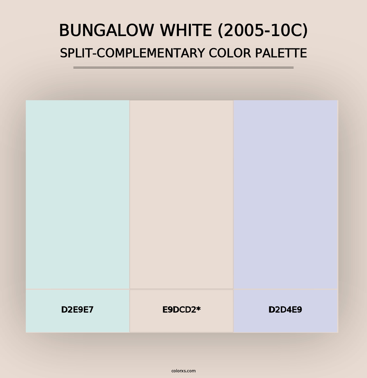 Bungalow White (2005-10C) - Split-Complementary Color Palette