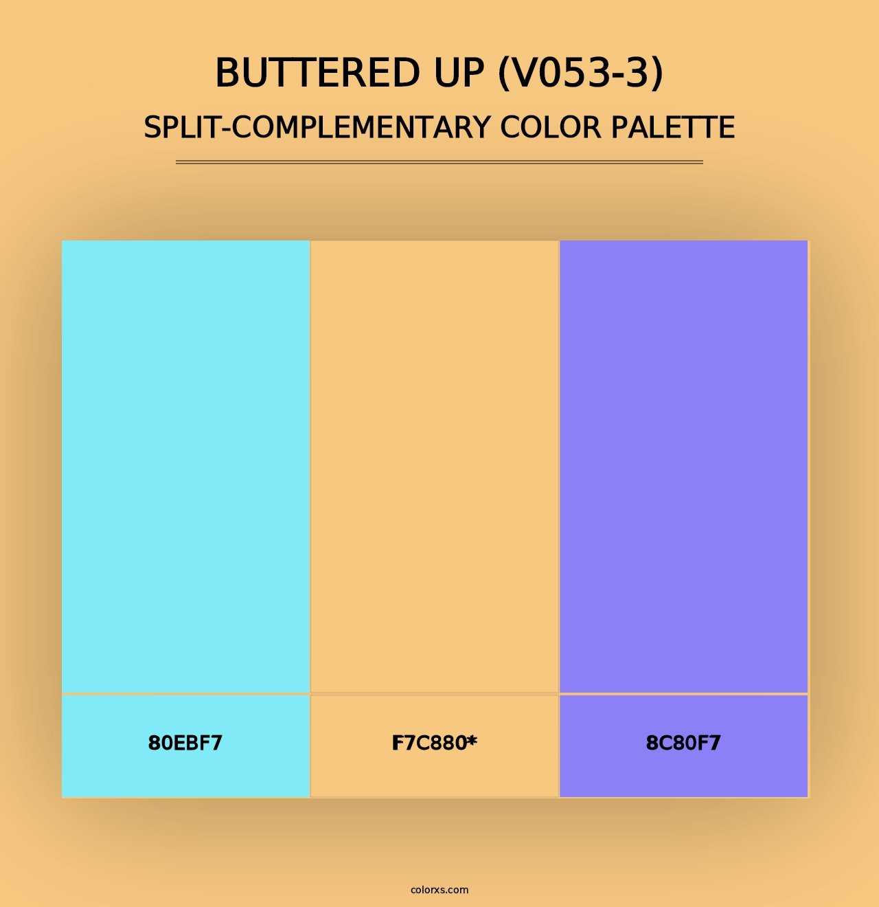 Buttered Up (V053-3) - Split-Complementary Color Palette