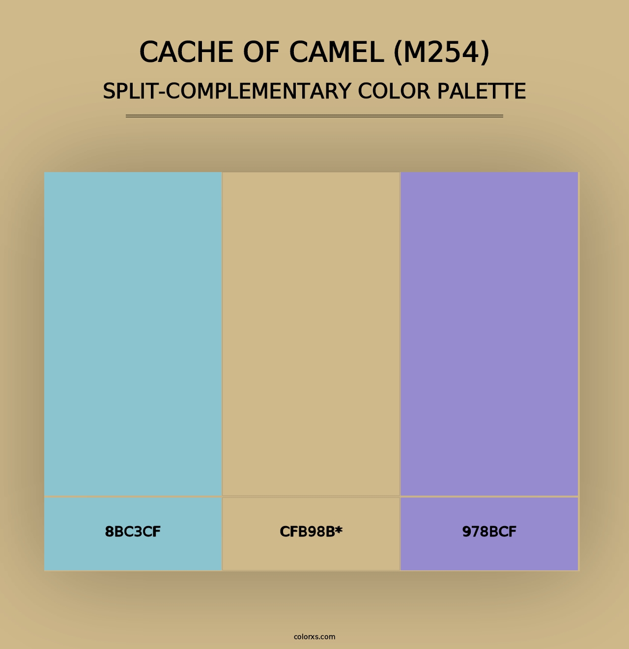 Cache of Camel (M254) - Split-Complementary Color Palette