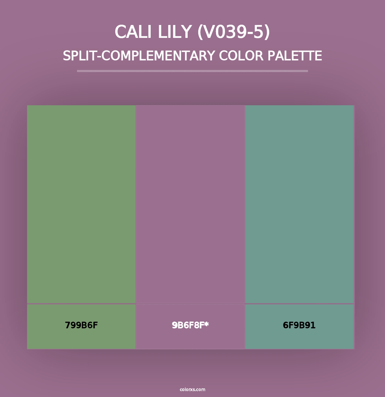 Cali Lily (V039-5) - Split-Complementary Color Palette