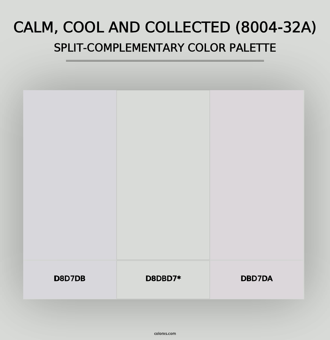 Calm, Cool and Collected (8004-32A) - Split-Complementary Color Palette