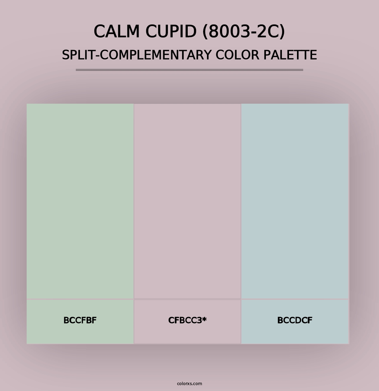 Calm Cupid (8003-2C) - Split-Complementary Color Palette