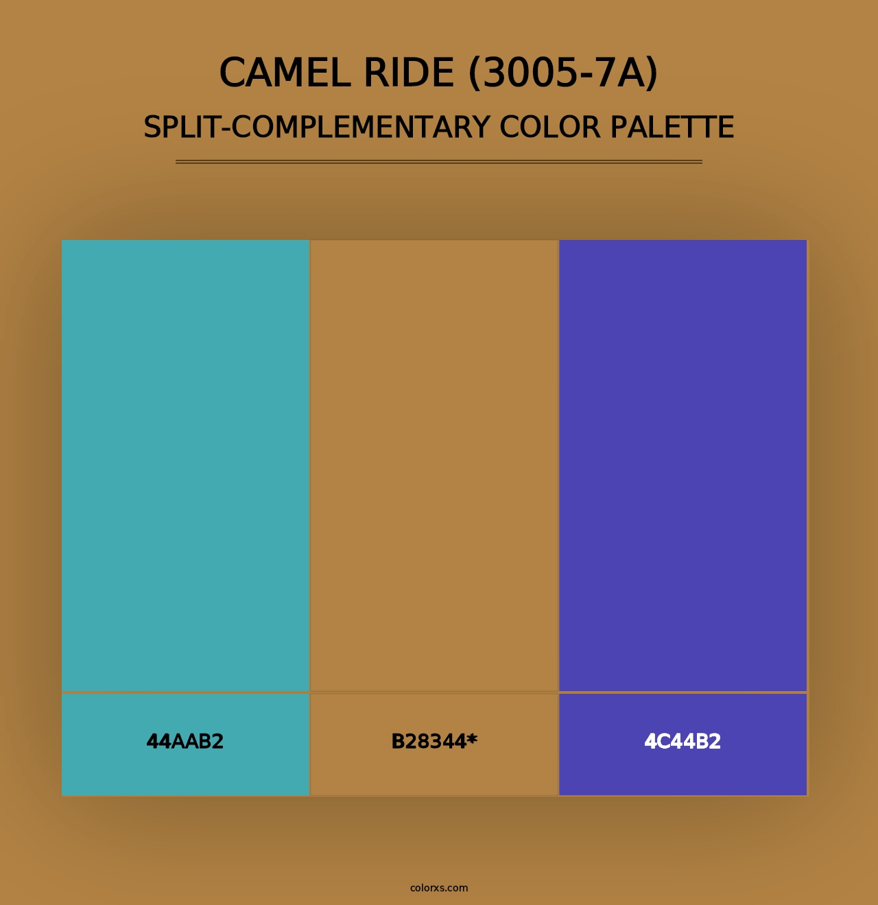 Camel Ride (3005-7A) - Split-Complementary Color Palette